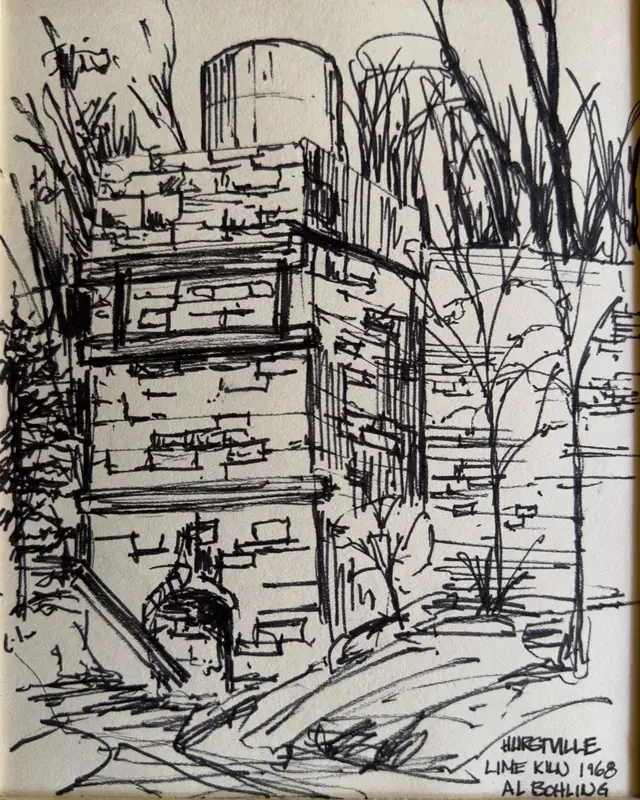 Hurstville, Iowa Lime Kiln    1968