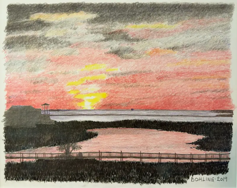 Sunset on Gulf of Mexico    2019